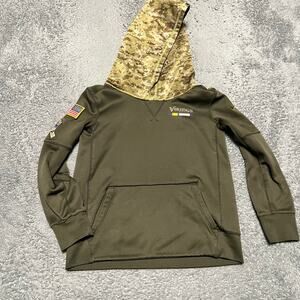 Nike Hoodie Kids Youth Small Minnesota Vikings Military Sweatshirt On Field Camo